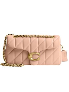 Coach Blush Quilted Tabby 26 Shoulder Bag with Gold Accents - New